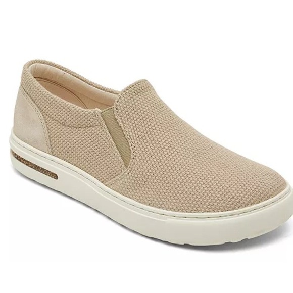Birkenstock Oswego Sand Canvas Suede Slip On Sneakers Shoes 1019202 Womens 37 6